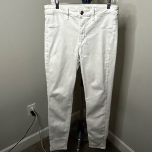 American Eagle White High Rise Jegging Size 12 Long